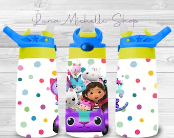 12oz Kids Tumbler Wrap, Tumbler Wrap, Gabbys Dollhouse, Gabbys Dollhouse PNG, Sublimation Image, Custom Cups, Kids Wraps