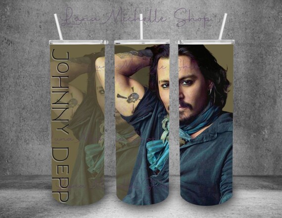 Johnny Depp Tumbler Wrap Johnny Depp Johnny Depp Wrap - Etsy
