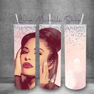 Selena PNG Wrap, Selena Quintanilla, Selena Tumbler Wrap, Sublimation Image, PNG files, Skinny Tumbler Wrap