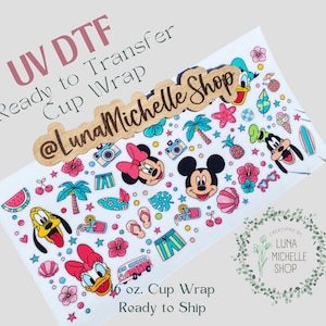 UV DTF Cup Wrap| UV Transfer| Cup Wrap| Summer Cup Wrap| Decals| Permanent Decals| Ready to Apply Wrap| Ready to Ship| Happy Cup Wraps