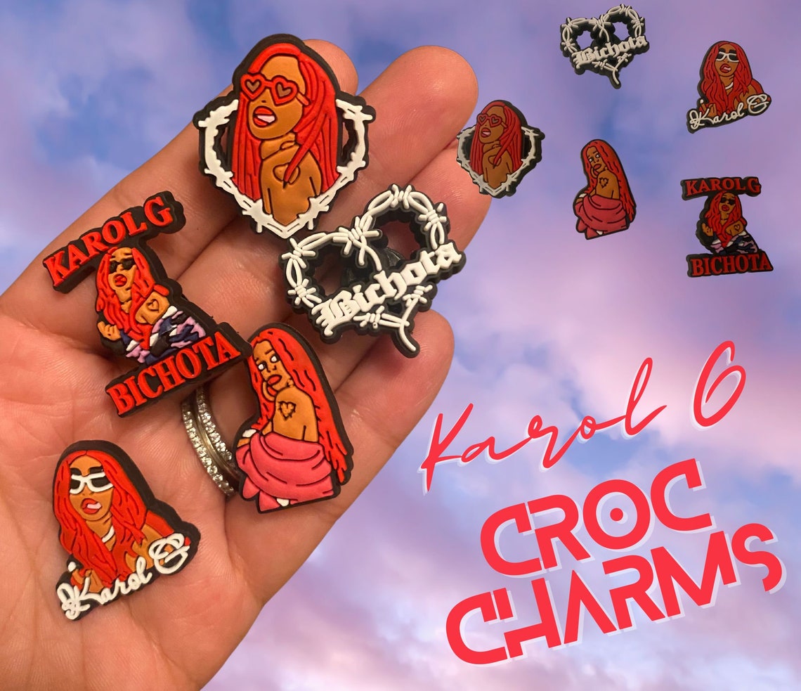 5 Karol G Croc Charm Set Karol G Croc Charms Karolg G Etsy
