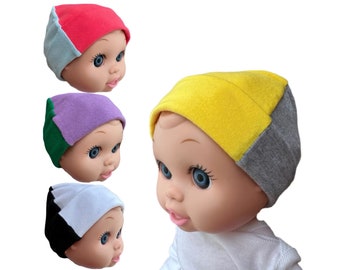 Color Block Preemie Hat, Preemie Winter Hat, Multiple Colors, Unisex, NICU Baby Gift