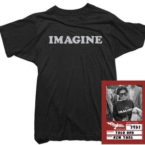 Yoko Ono T-Shirt - John Lennon Imagine Tee worn by Yoko Ono - Officially Licensed