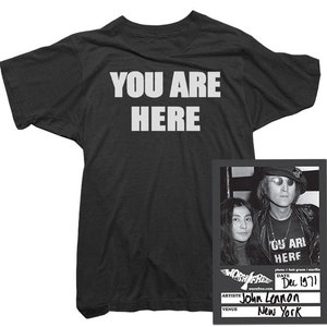 Camiseta de John Lennon - Camiseta You Are Here usada por John Lennon - Con licencia oficial