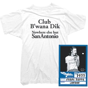 Frank Zappa Womens T-Shirt - B&#39;wana Dik Tee gedragen door Frank Zappa - Officieel Gelicenseerd - Biologisch Katoen