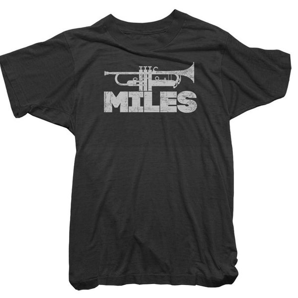 Miles Davis Mens T-Shirt - Trumpet Logo Tee - Officially Licensed