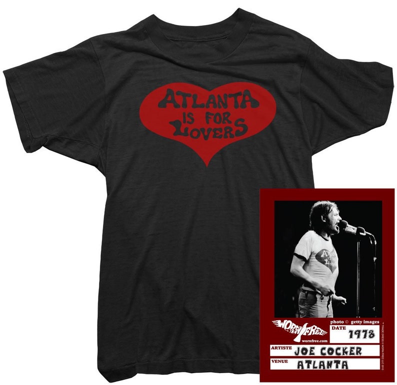 Joe Cocker Mens T-Shirt Atlanta Is For Lovers Tee worn by | Etsy