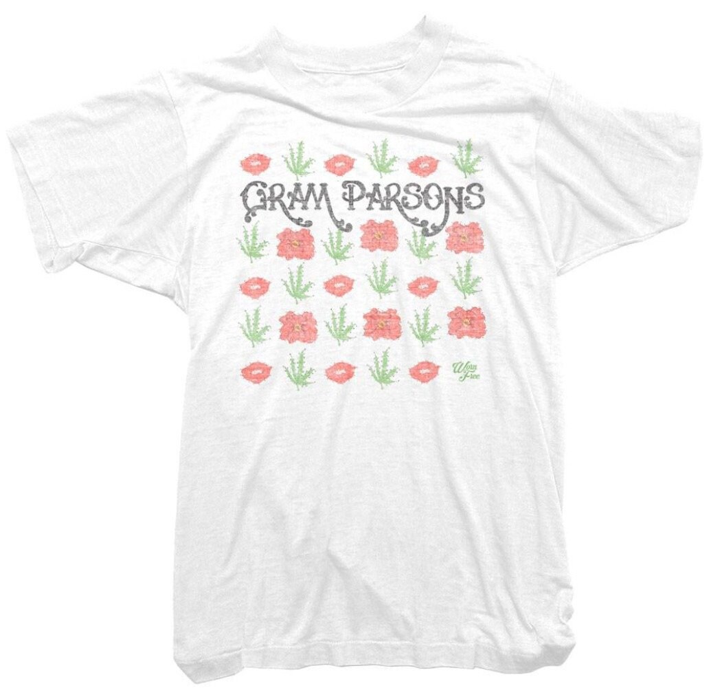 Image of Gram Parsons T-Shirt - Flowers Repeat Tee Mens