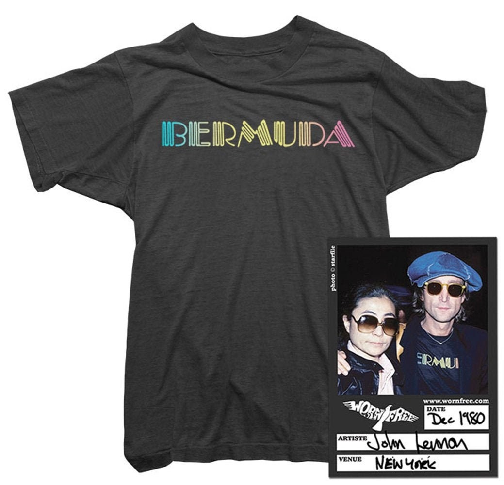 Image of John Lennon T-Shirt - Bermuda Tee Worn By Mens