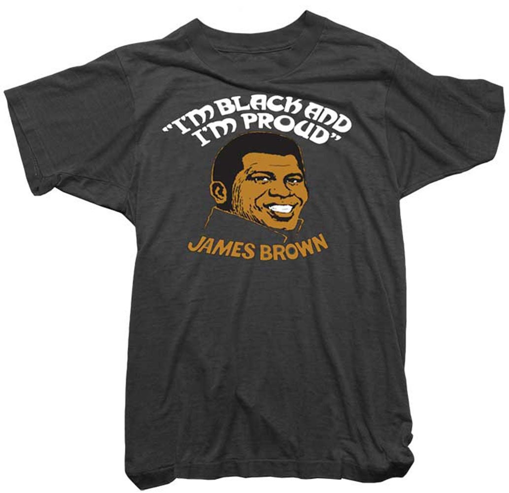 Image of James Brown T-Shirt - Black & I'm Proud Tee Mens