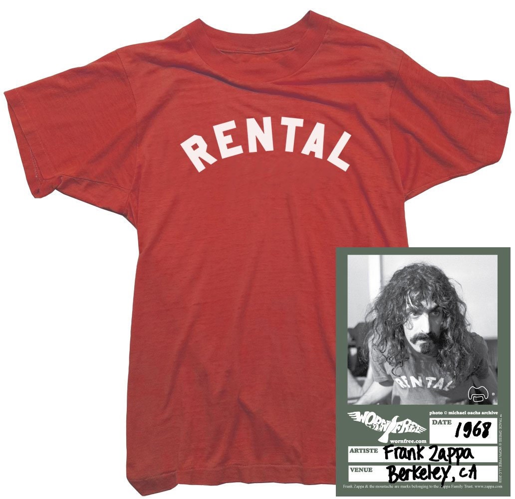 Frank Zappa Mens T-shirts - Rental Tee Worn by Frank Zappa