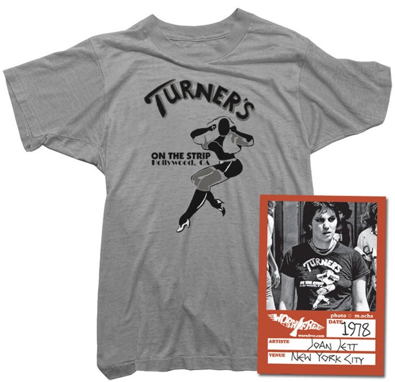 Joan Jett Womens T-Shirt Turner/'s Tee worn by Joan Jett Organic Cotton Officially Licensed