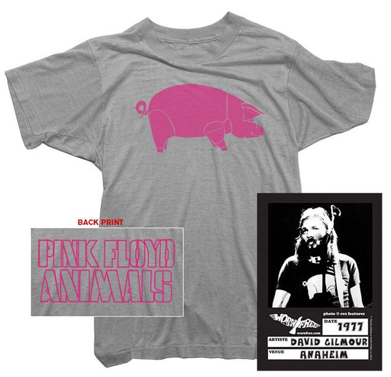 Animals Tee worn by David Gilmour Pink Floyd Womens T-Shirt Officially Licensed Organic Cotton