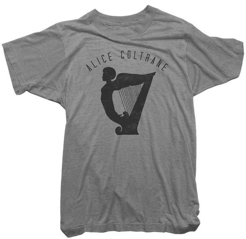 Organic Cotton Officially Licensed Alice Coltrane Womens T-Shirt Harp Bust Tee