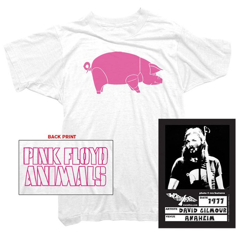 Animals Tee worn by David Gilmour Pink Floyd Womens T-Shirt Officially Licensed Organic Cotton