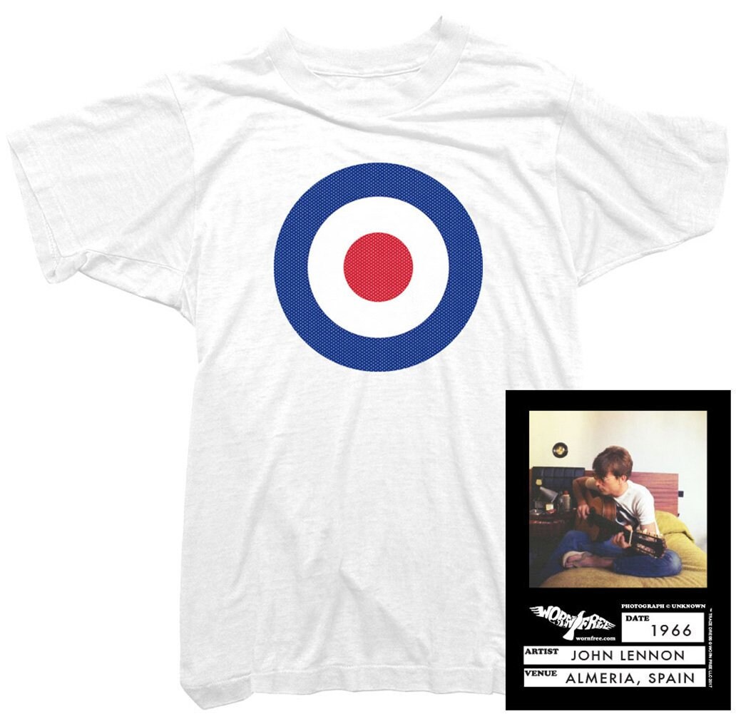 Image of John Lennon T-Shirt - Mod Target Tee Worn By Mens