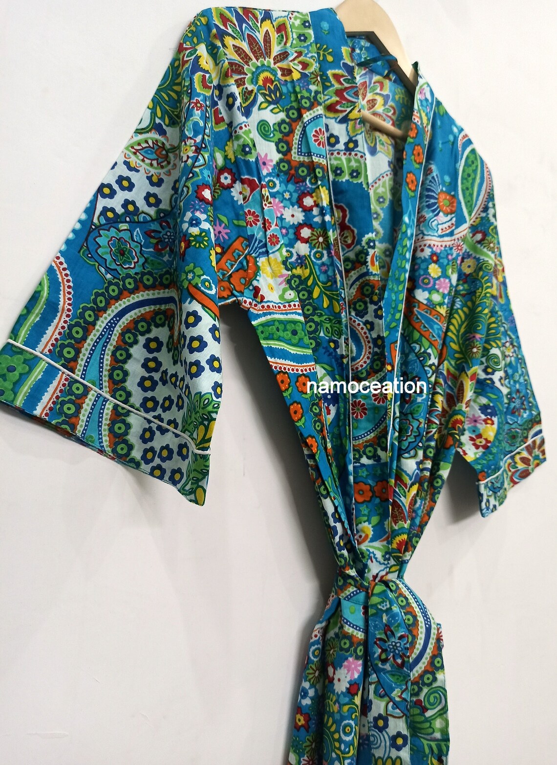 paisley print robe