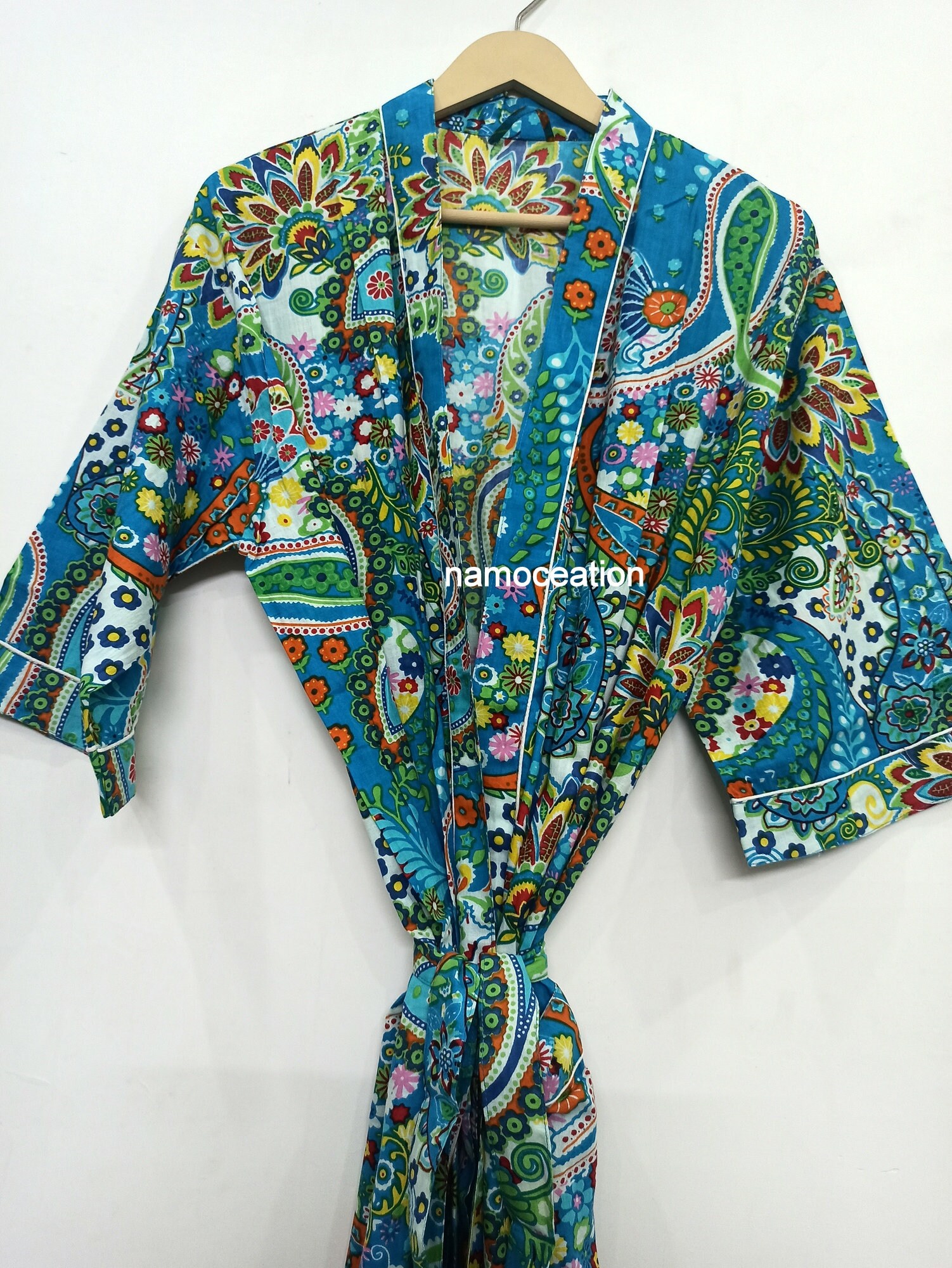 paisley print robe