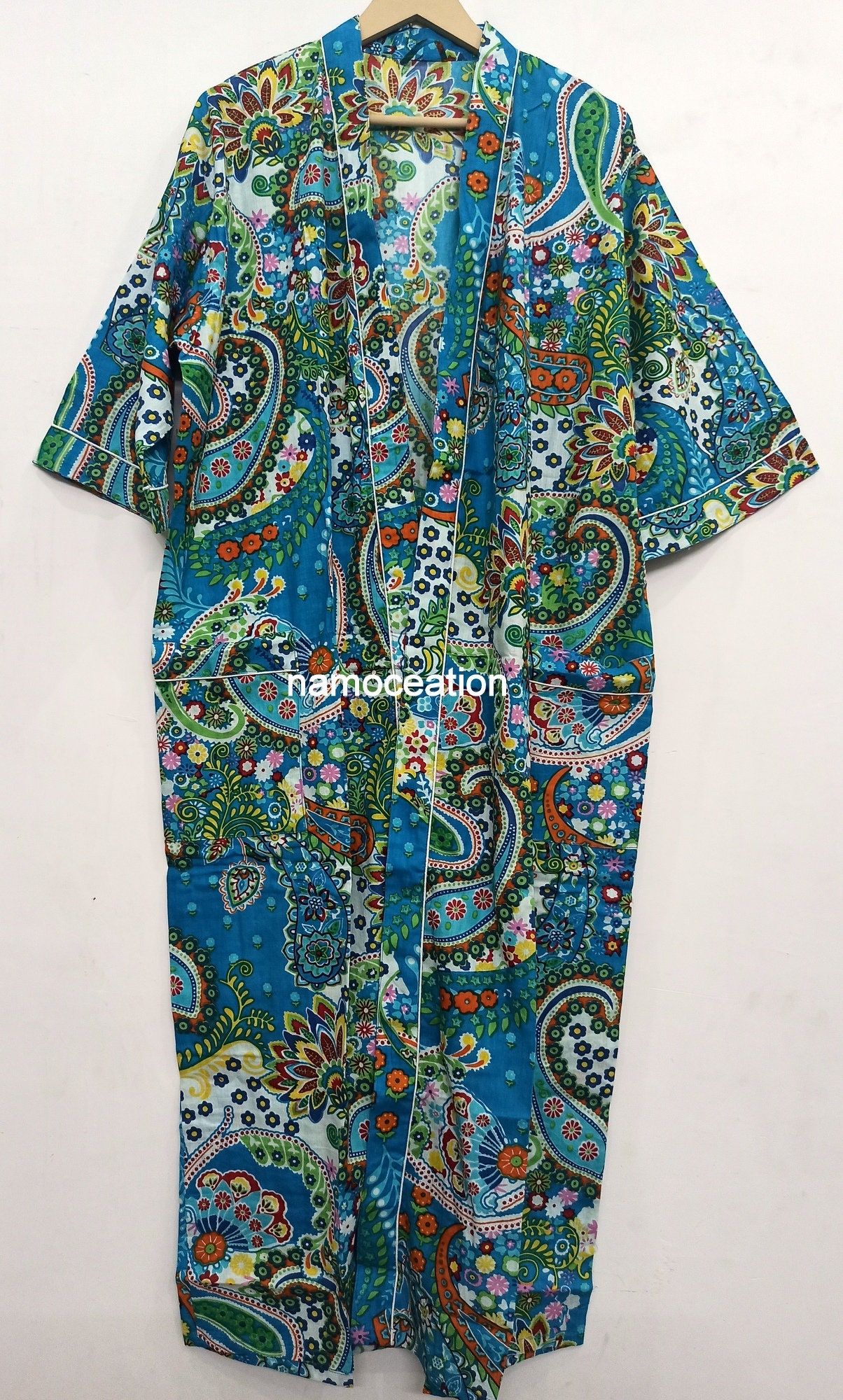 paisley print robe