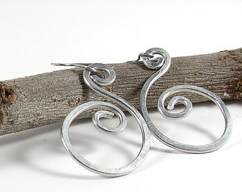 Aluminium earrings. Gift for her. Dangle earrings. Womens earrings. Gift for sister. Aluminium jewelry