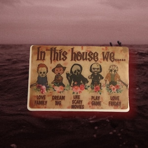 In This House We Magnet Funny Refrigerator Cross Stitch Version 1 Plastic Horror Needle Minder