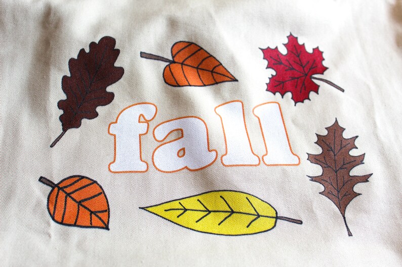 Fall Leaves Eco Tote Bag Graphic Print Tote Printed Handbags Hygge Gifts Fall Accessories Gifts for Her Cozy Gifts Autumn Accessories