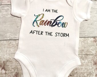 rainbow baby sleepsuit