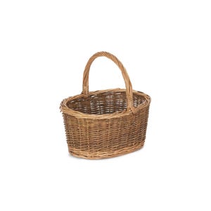 Child&#39;s Willow Shopping Basket: Lined Option, Eco-Friendly Toy