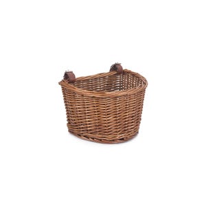 The Bicycle Basket Co. JUNIOR Bicycle Basket. Light steamed full willow - tan leather straps - , The perfect basket for a child&#39;s adventures