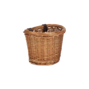 The Bicycle Basket Co. HERITAGE OVAL Bicycle Basket. Light steamed full willow - Real leather straps - Ideal leisurely rides, daily errands