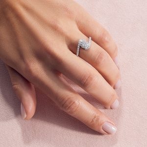 Bypass Engagement Ring Diamond Ring