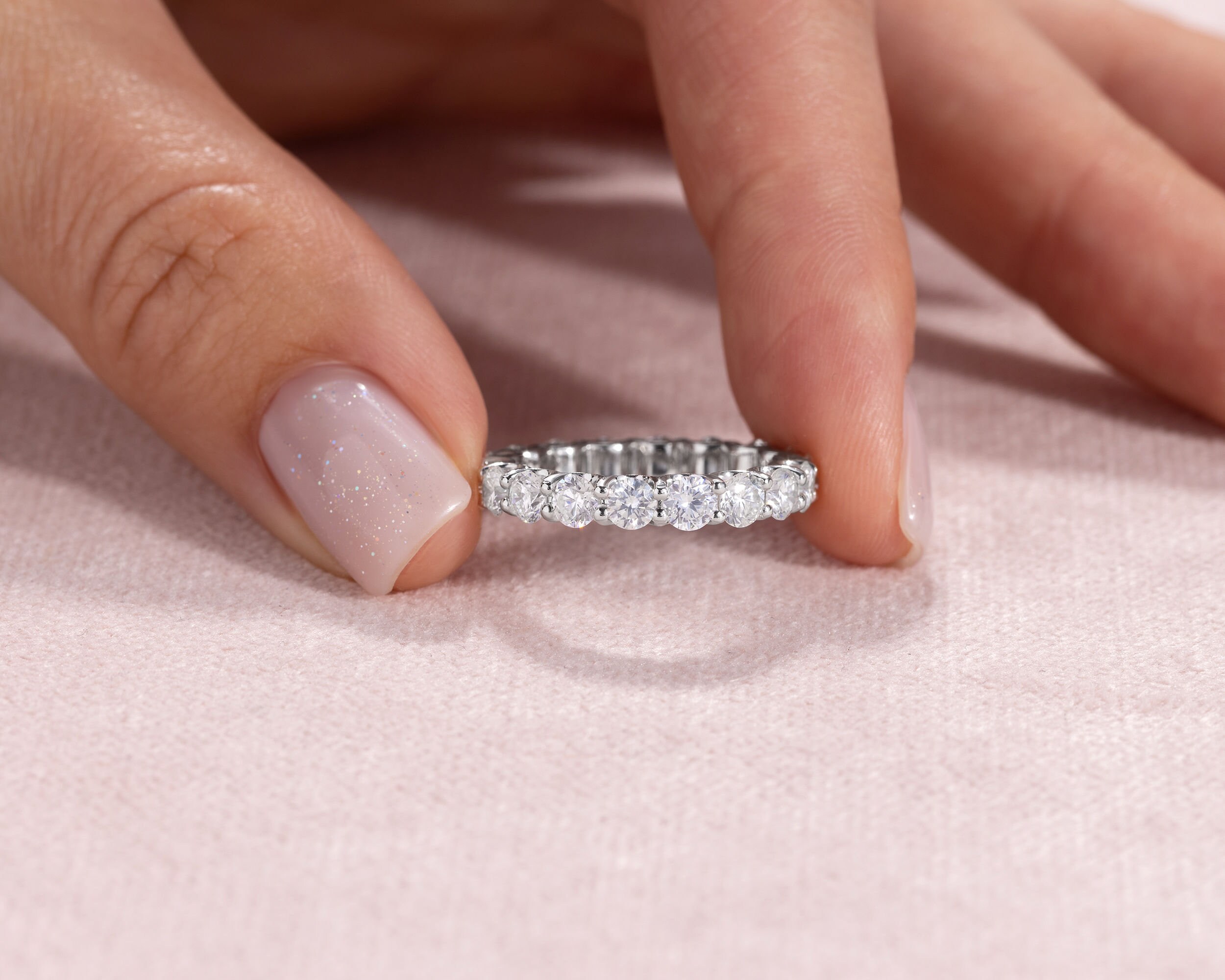 3 Carat Diamond Full Eternity Band Ring, Minimalist Wedding Ring Women ...