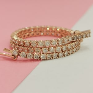 2 Ct Diamond Tennis Bracelet, 14K Gold Diamond Bracelet, 14Kt Gold Genuine Natural Diamond Bracelet, Beautiful White Diamond Bracelet