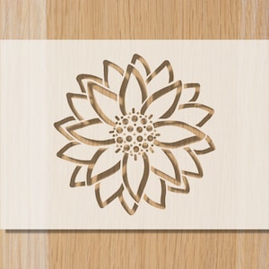 Sunflower Stencil: Reusable Baking & Bread Decorating