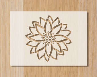 Sunflower Stencil: Reusable Baking & Bread Decorating