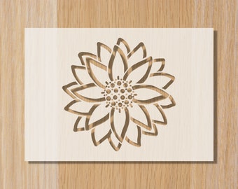 SUNFLOWER STENCIL | Reusable Decorating Stencil for Bread, Cakes and Baking - Sourdough Bread Stencil - Cake Decorating Stencil Baking Gift