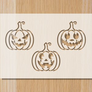 Pumpkin Faces Sourdough Stencil: Reusable Halloween Baking Decoration