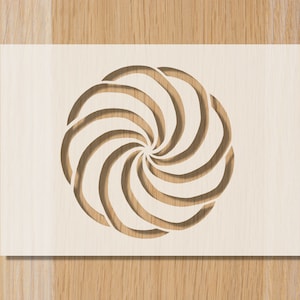 Spiral Sourdough Bread Stencil: Reusable Baking Decoration