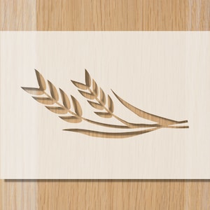 Wheat Stalk Sourdough Bread Stencil: Baking Decoration