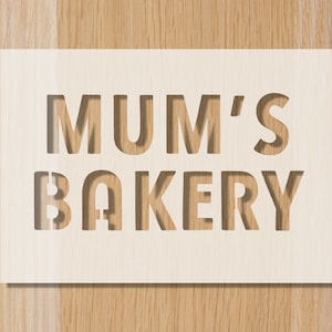 Mum&#39;s Bakery Stencil: Reusable Sourdough Bread, Cake, Cookie Baking Decoration
