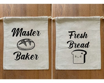 Bolsa de pan de lino natural: reutilizable para guardar pan de masa madre