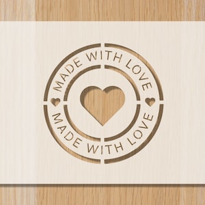 Made with Love Stencil: Baking, Bread, Craft (A5)