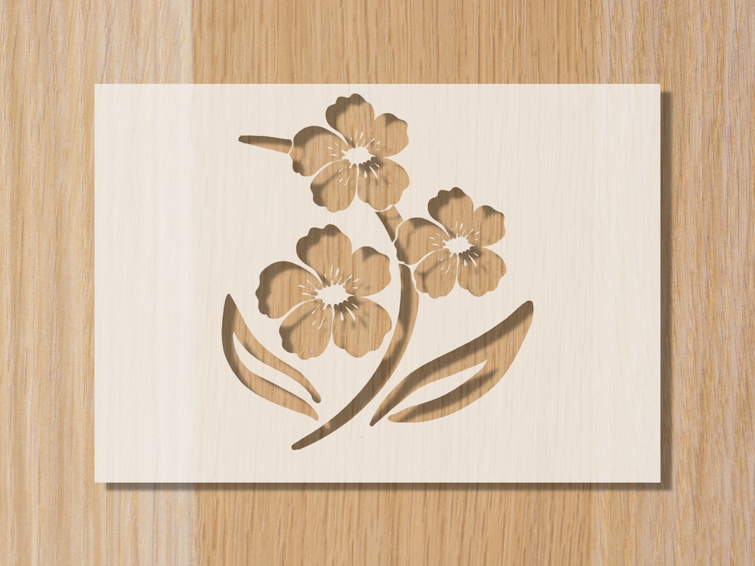 Flower Stem Pattern Reusable Stencil Sourdough Bread Stencil Baking