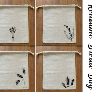 Unbleached Linen Bread Bag: Reusable Sourdough Storage