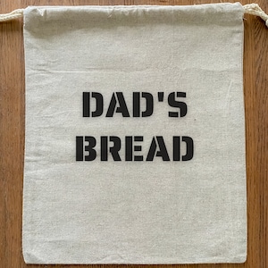 Dad&#39;s Bread Bag: Natural Linen Sourdough Storage Bag