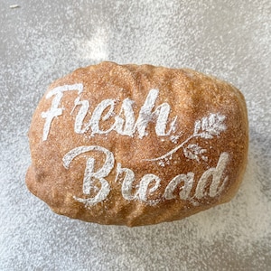 Fresh Bread Stencil: Sourdough Baking Decoration