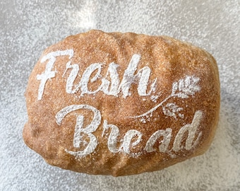 Fresh Bread Stencil: Sourdough Baking Decoration