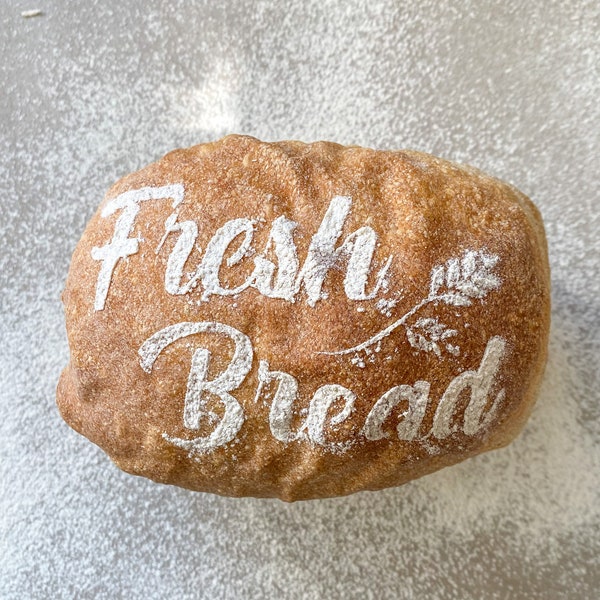 Sourdough Bread Stencil - Fresh Bread Stencil - Baking Decoration. For Bread Cakes Cookies & Crafting - Baking Gift