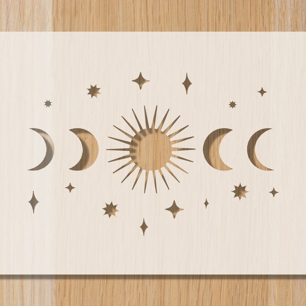 Phases of the Moon Stencil - Sun Stencil Baking Stencil Bread Stencil Sourdough Stencil Suitable Baking Bread Cakes & Cookies Baking Gift