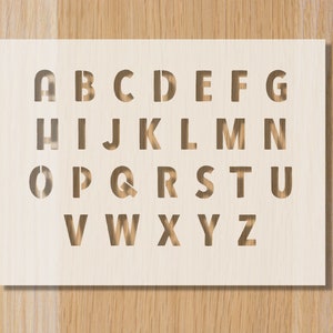 Plantilla del alfabeto - Letras Texto del alfabeto Plantilla reutilizable Decoración para hornear para pan, pasteles y galletas Hornear plantilla de masa madre de regalo